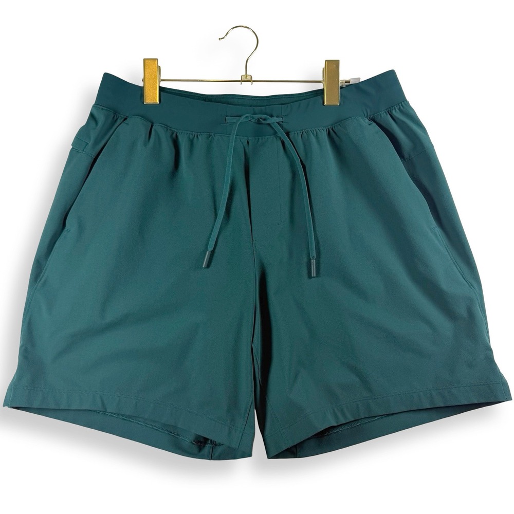 Lululemon Pace Breaker Lined Shorts Mens L Teal Green 7in Running Training